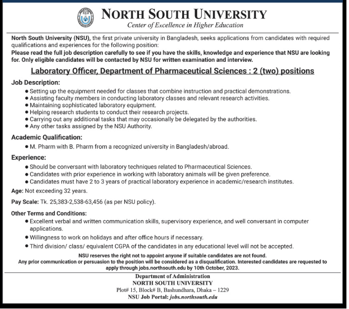  North-south-University-Job-Circular